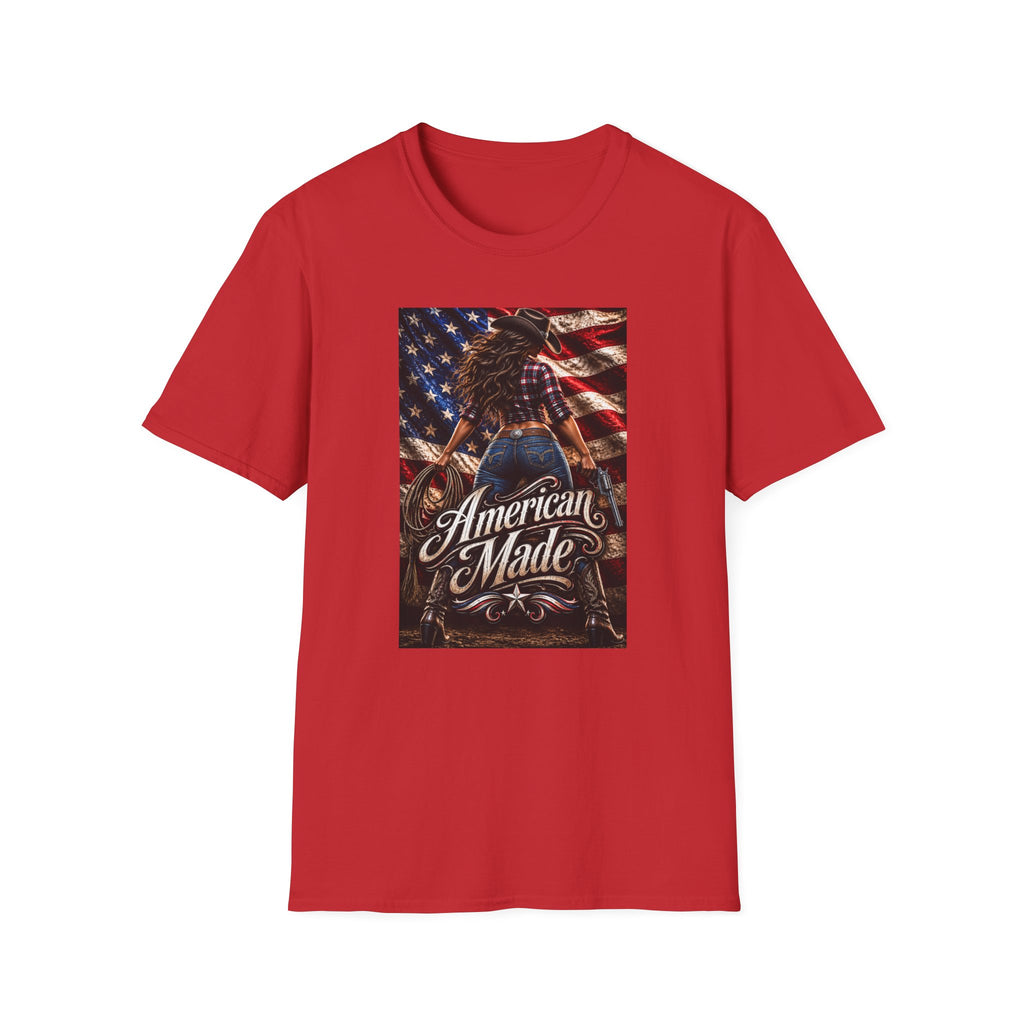 American Made Tee — Patriotic Cowgirl Flag T-Shirt