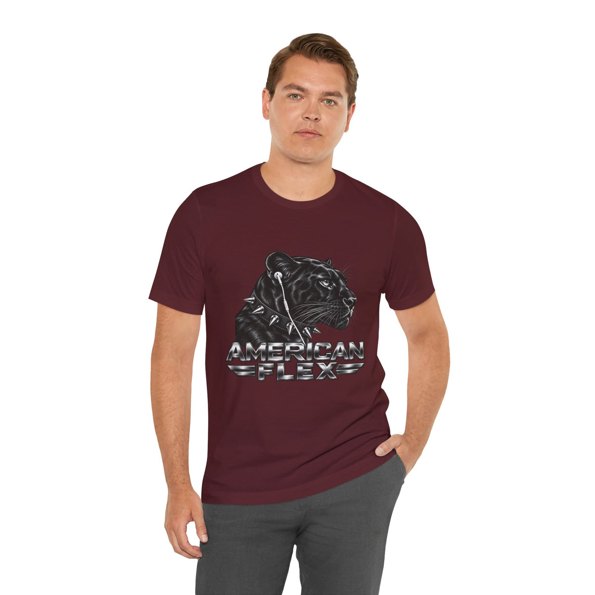 American Flex Panther Tee — Retro Logo Graphic T-Shirt
