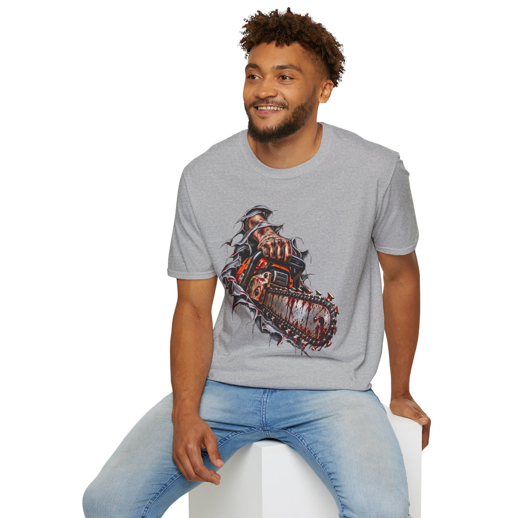 Chainsaw Carving T-Shirt — Horror Graphic Tee