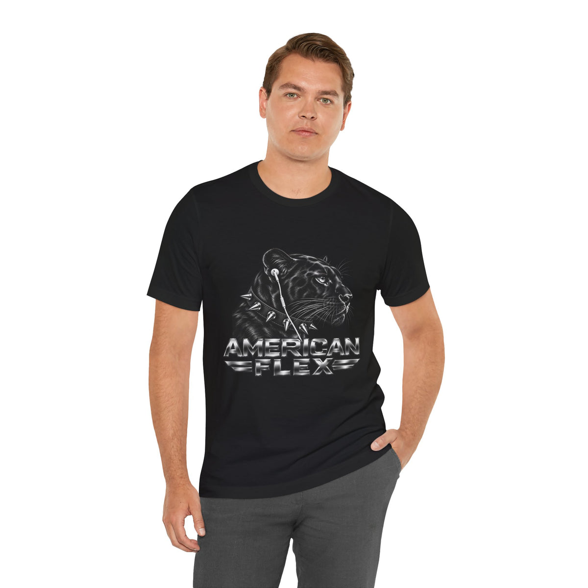 American Flex Panther Tee — Retro Logo Graphic T-Shirt