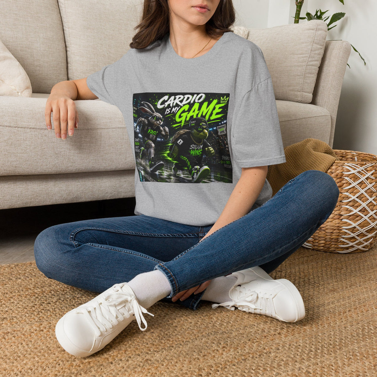 Cardio Is My Game T-Shirt — Neon Fitness Gamer Tee