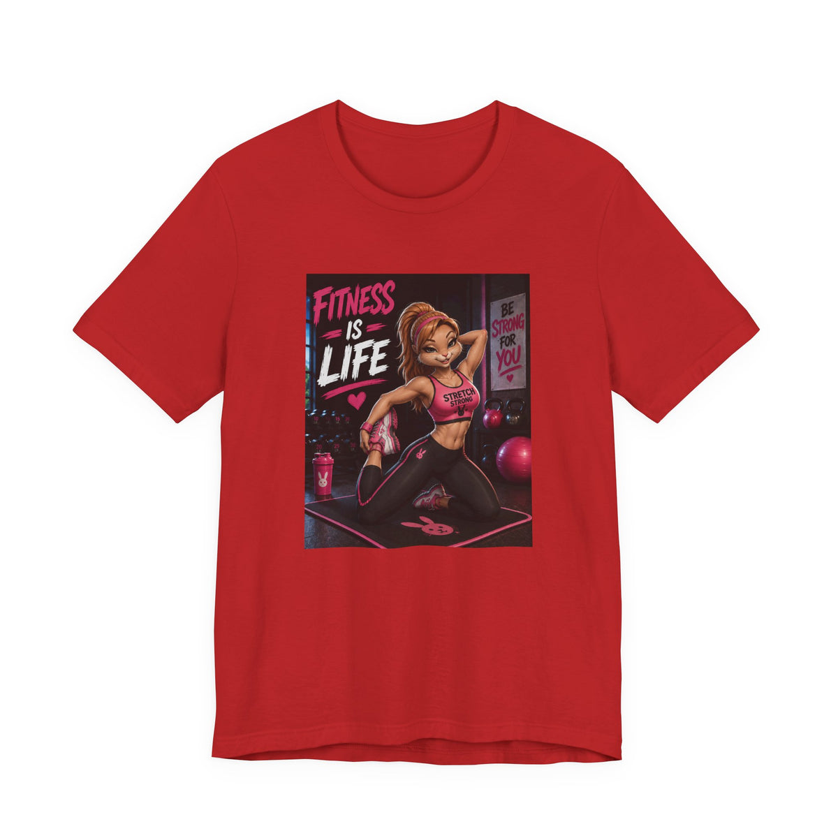 Fitness Is Life Tee — Motivational Gym Workout T-Shirt for Women