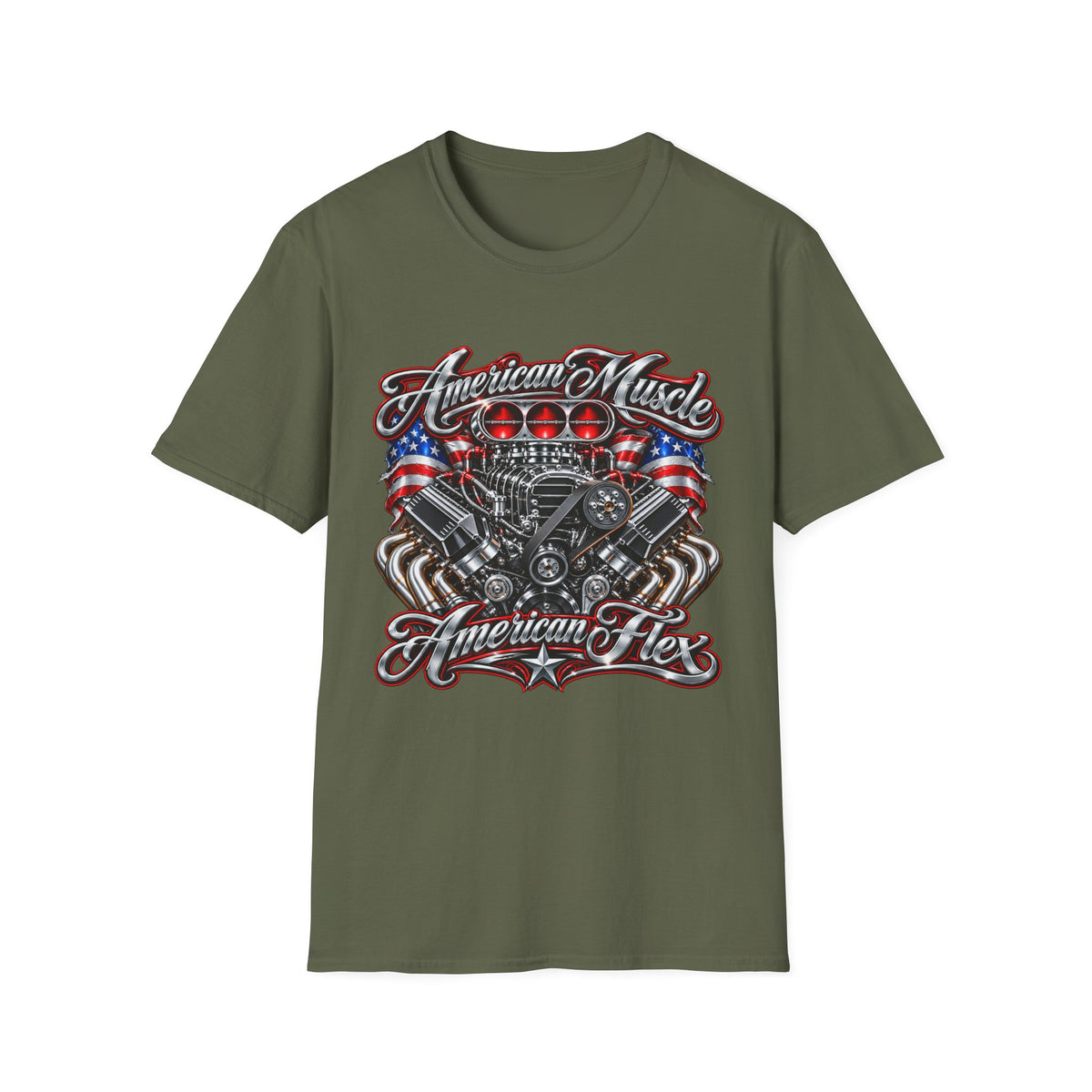 American Muscle Engine Graphic Tee