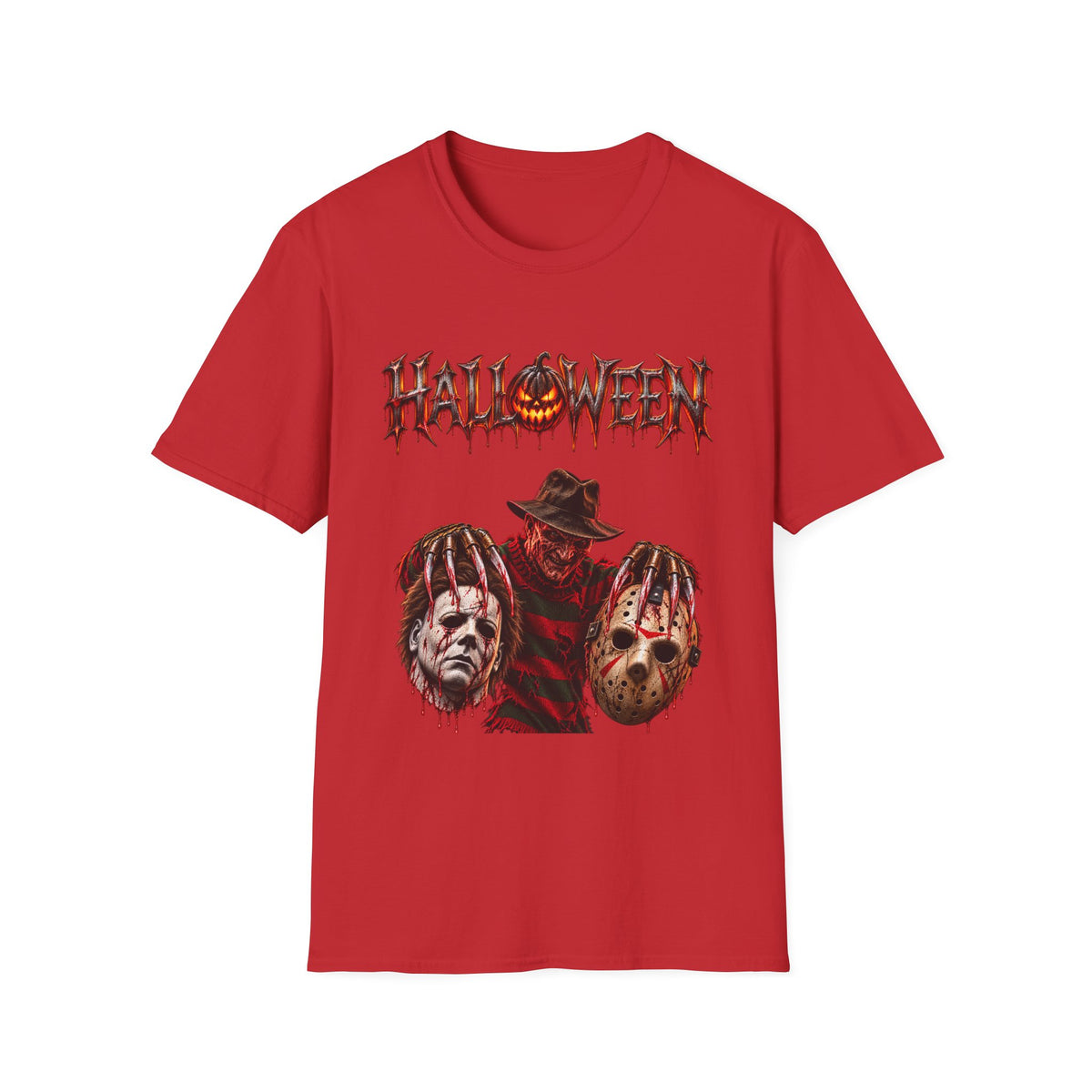 Halloween Mayhem — Freddy, Michael & Jason Mask Trio Graphic Tee