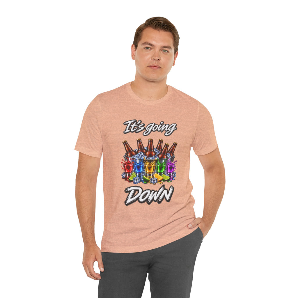 It's Going Down Party T-Shirt — Colorful Bottles and Shots