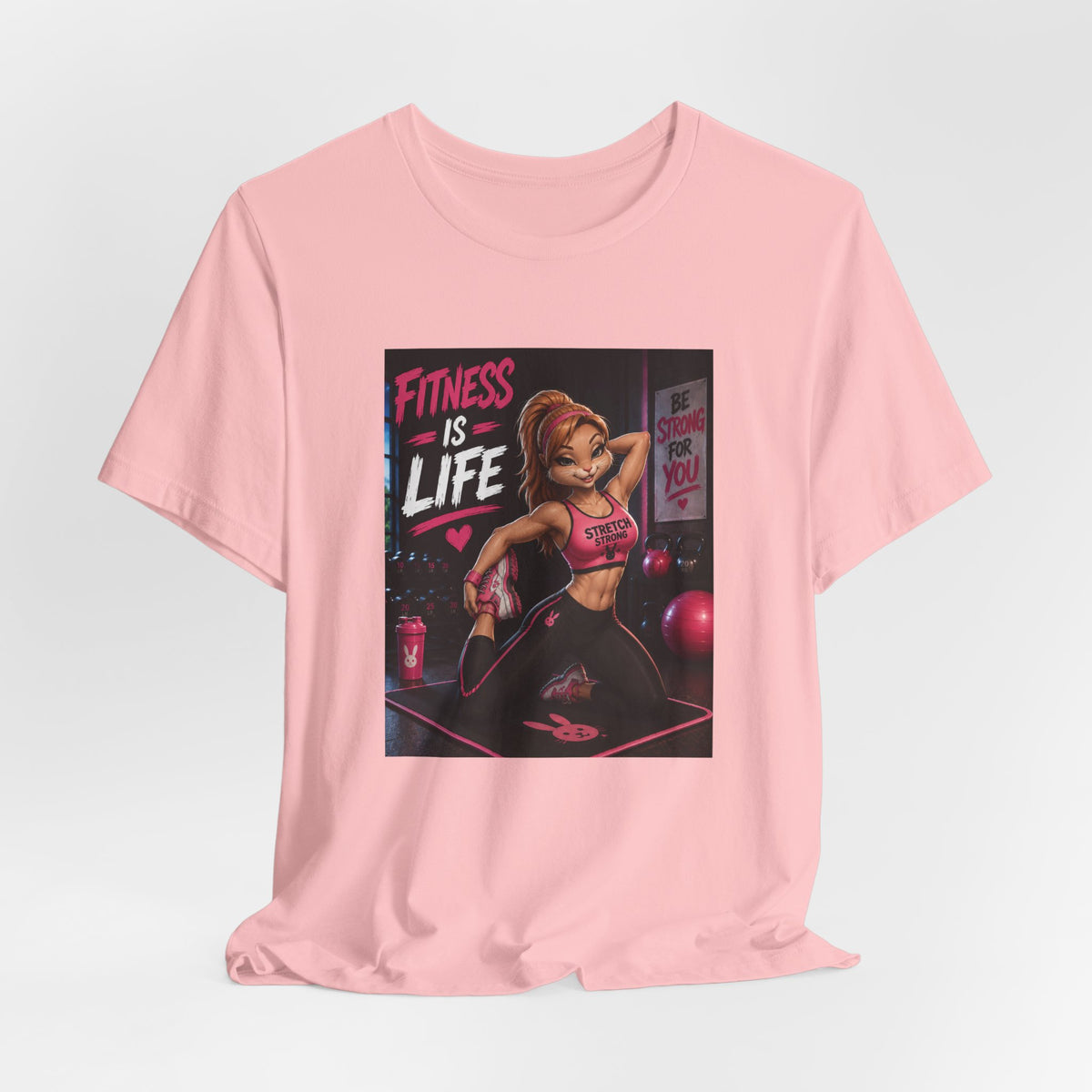 Fitness Is Life Tee — Motivational Gym Workout T-Shirt for Women