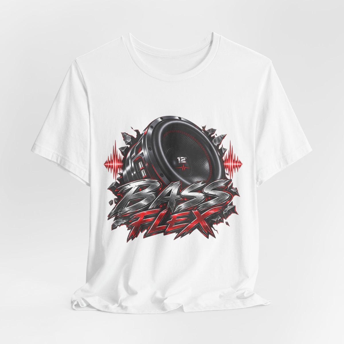 Bass Flex T-Shirt – Car Audio Subwoofer Graphic Tee