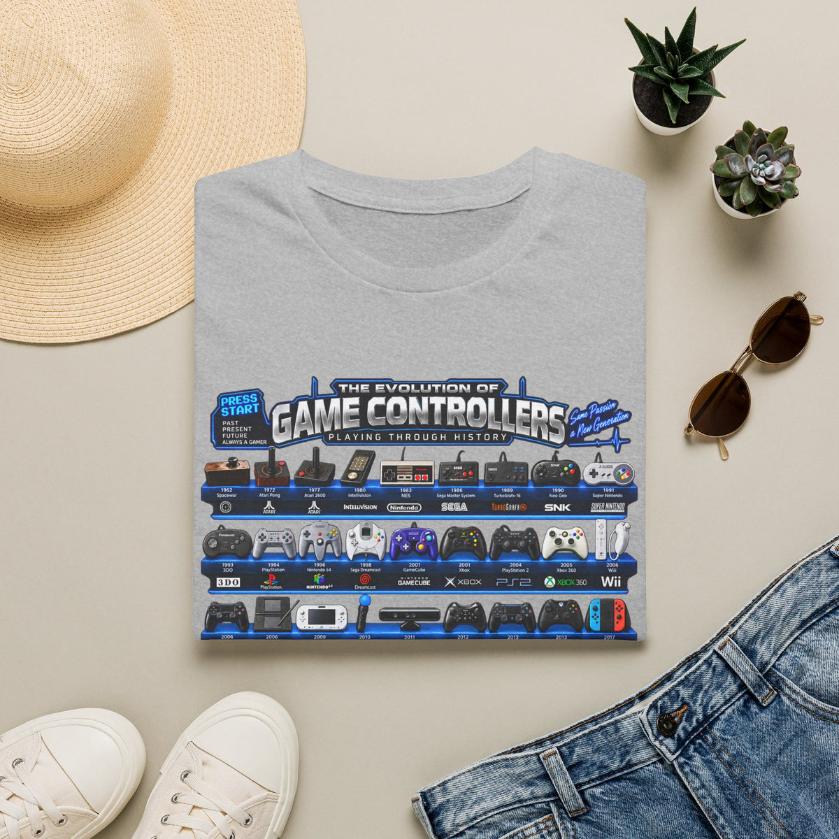 'Gamer 4 Life' Graphic Tee - Game Controllers Evolution