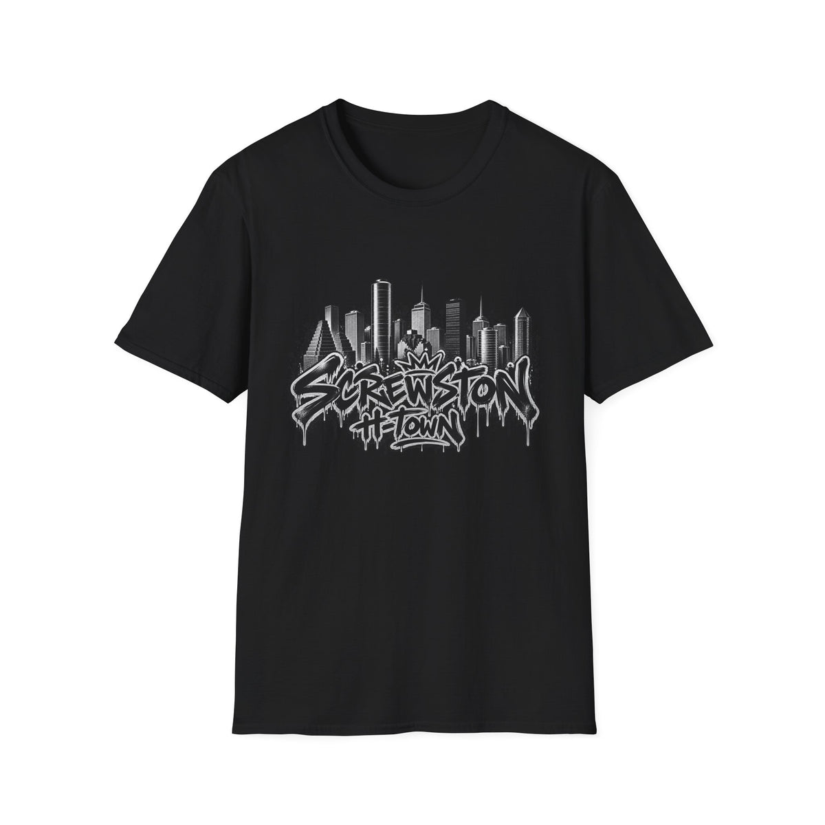 Screwston City  H-Town Skyline Graphic Tee