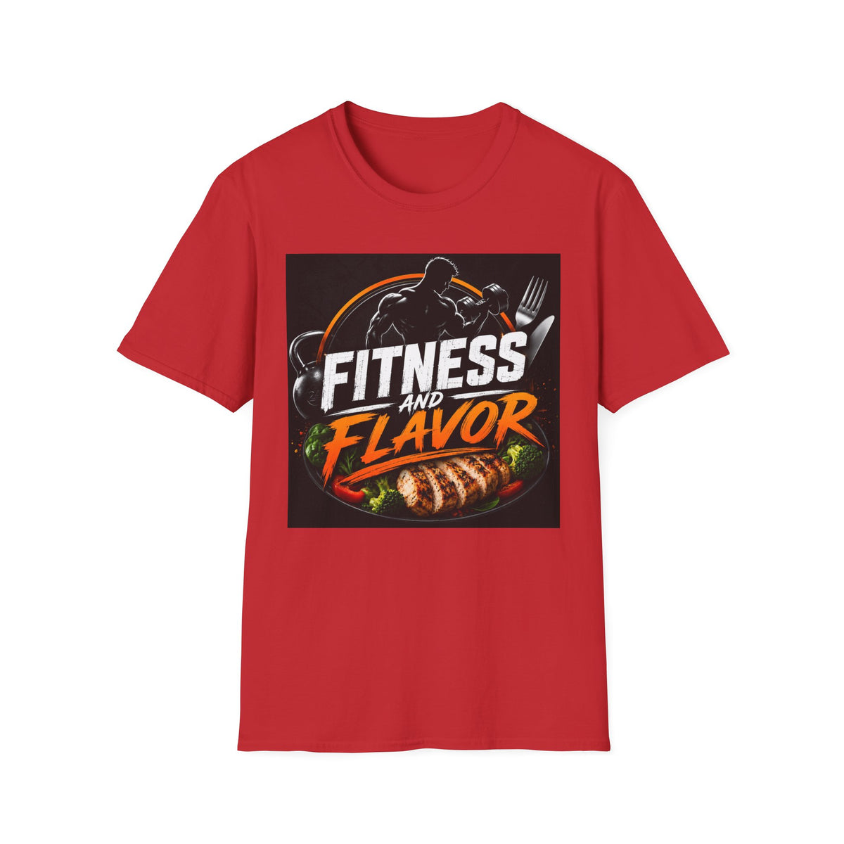 Fitness and Flavor T-Shirt — Gym & Foodie Workout Tee