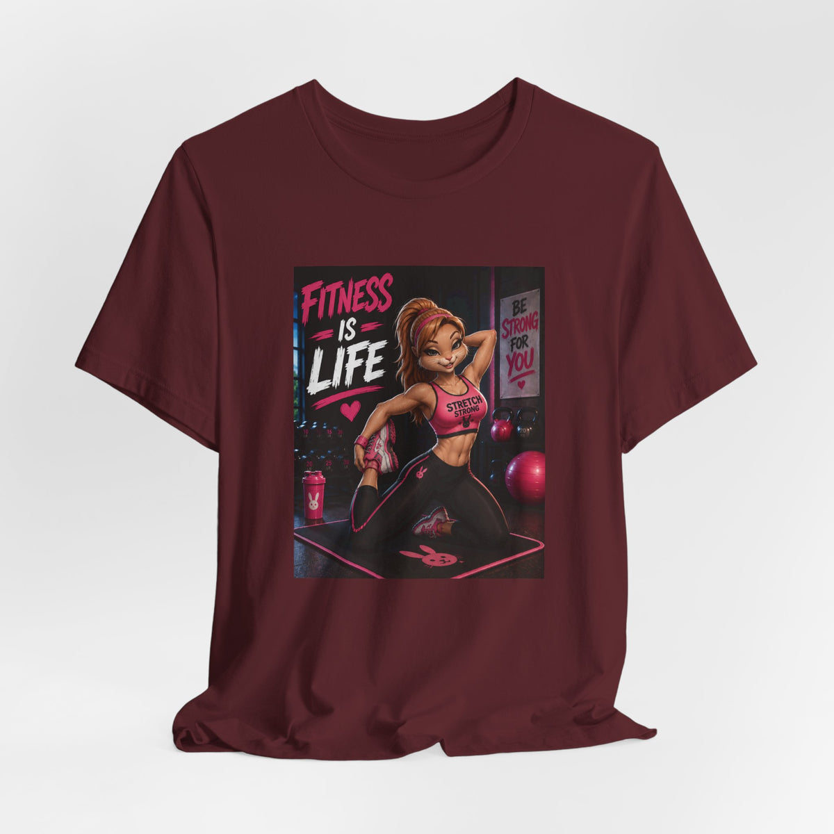 Fitness Is Life Tee — Motivational Gym Workout T-Shirt for Women