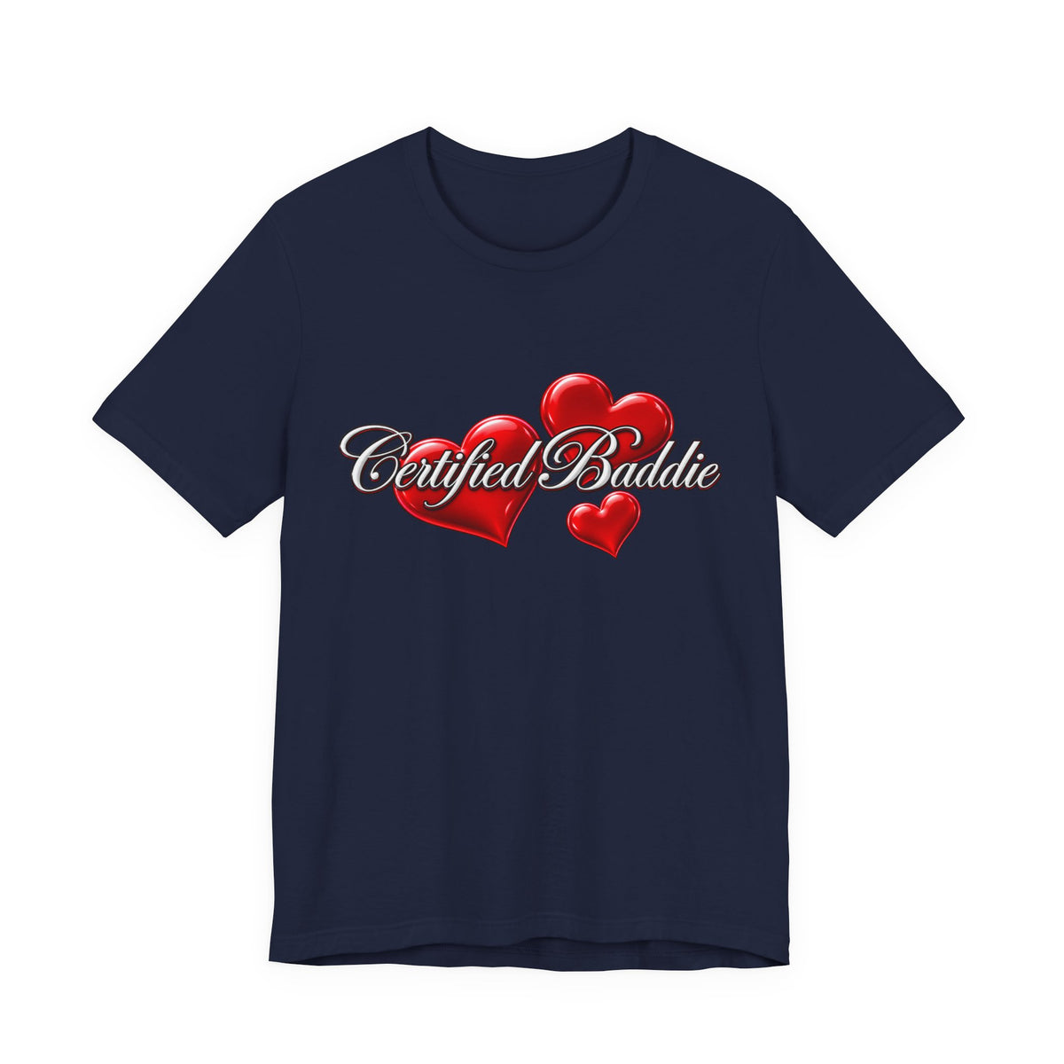 "Certified Baddie" Red Hearts Graphic Tee