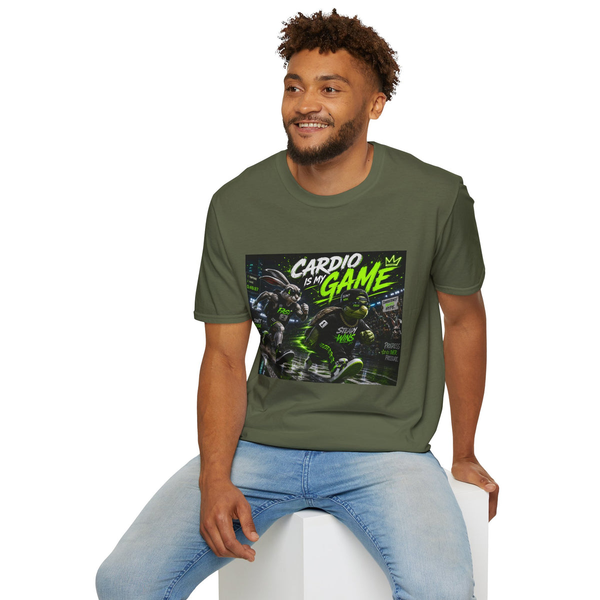 Cardio Is My Game T-Shirt — Neon Fitness Gamer Tee