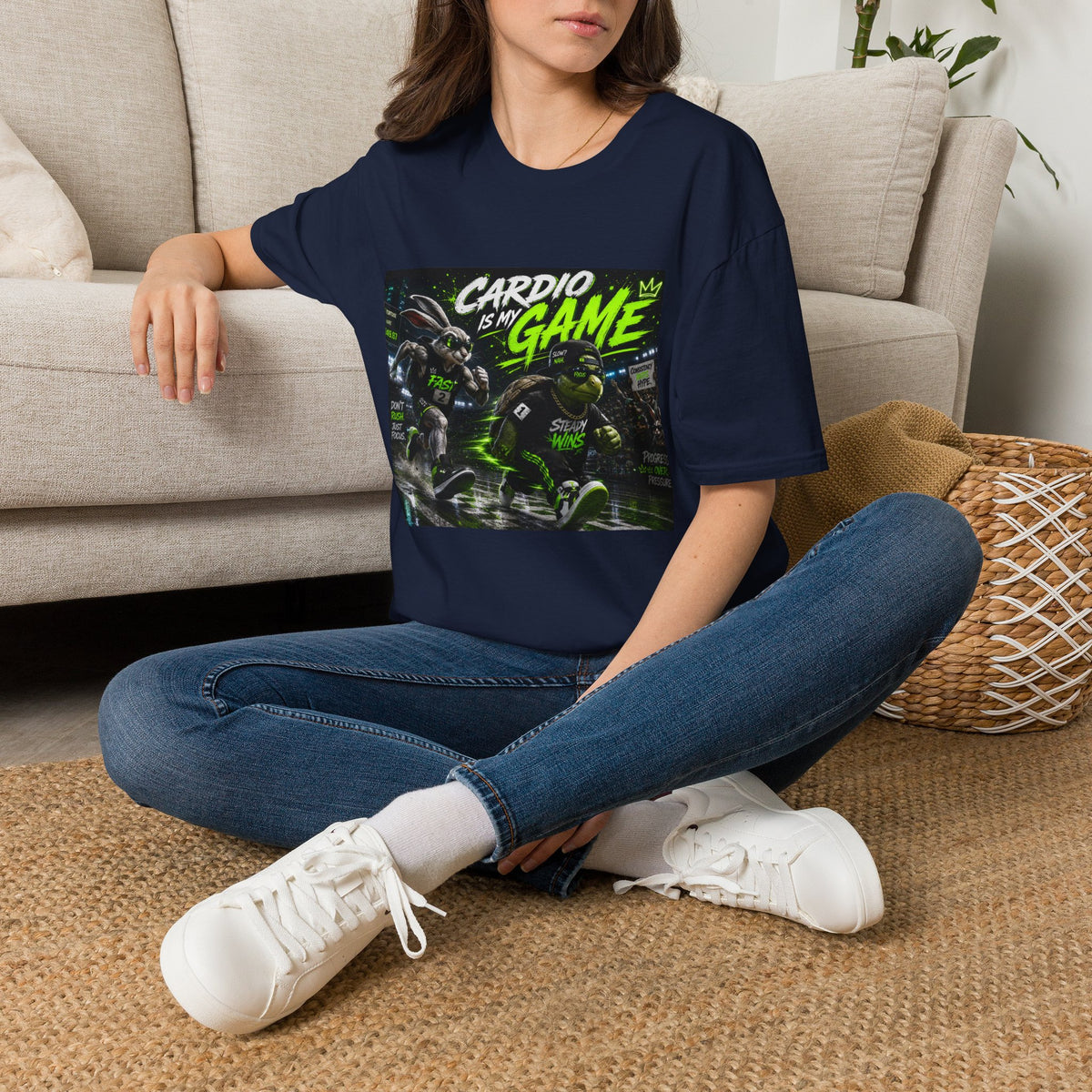 Cardio Is My Game T-Shirt — Neon Fitness Gamer Tee