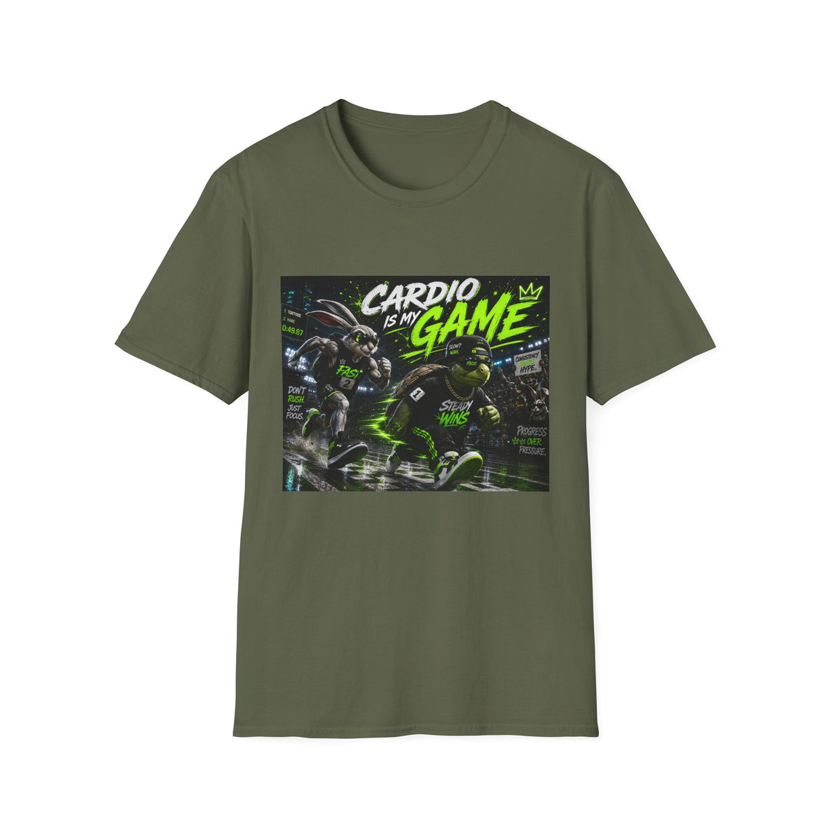 Cardio Is My Game T-Shirt — Neon Fitness Gamer Tee