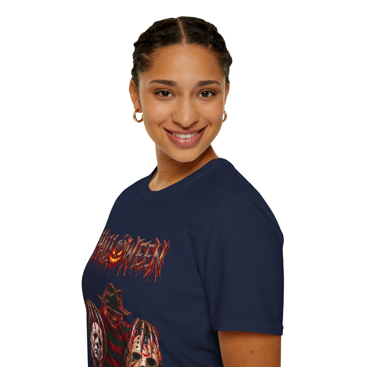 Halloween Mayhem — Freddy, Michael & Jason Mask Trio Graphic Tee