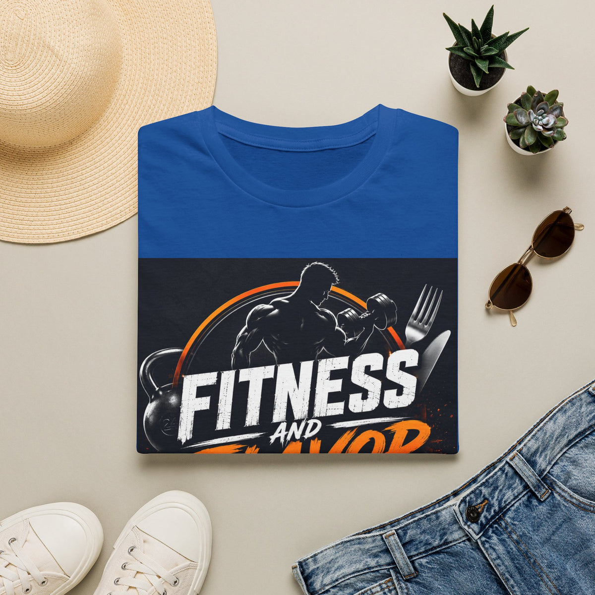 Fitness and Flavor T-Shirt — Gym & Foodie Workout Tee