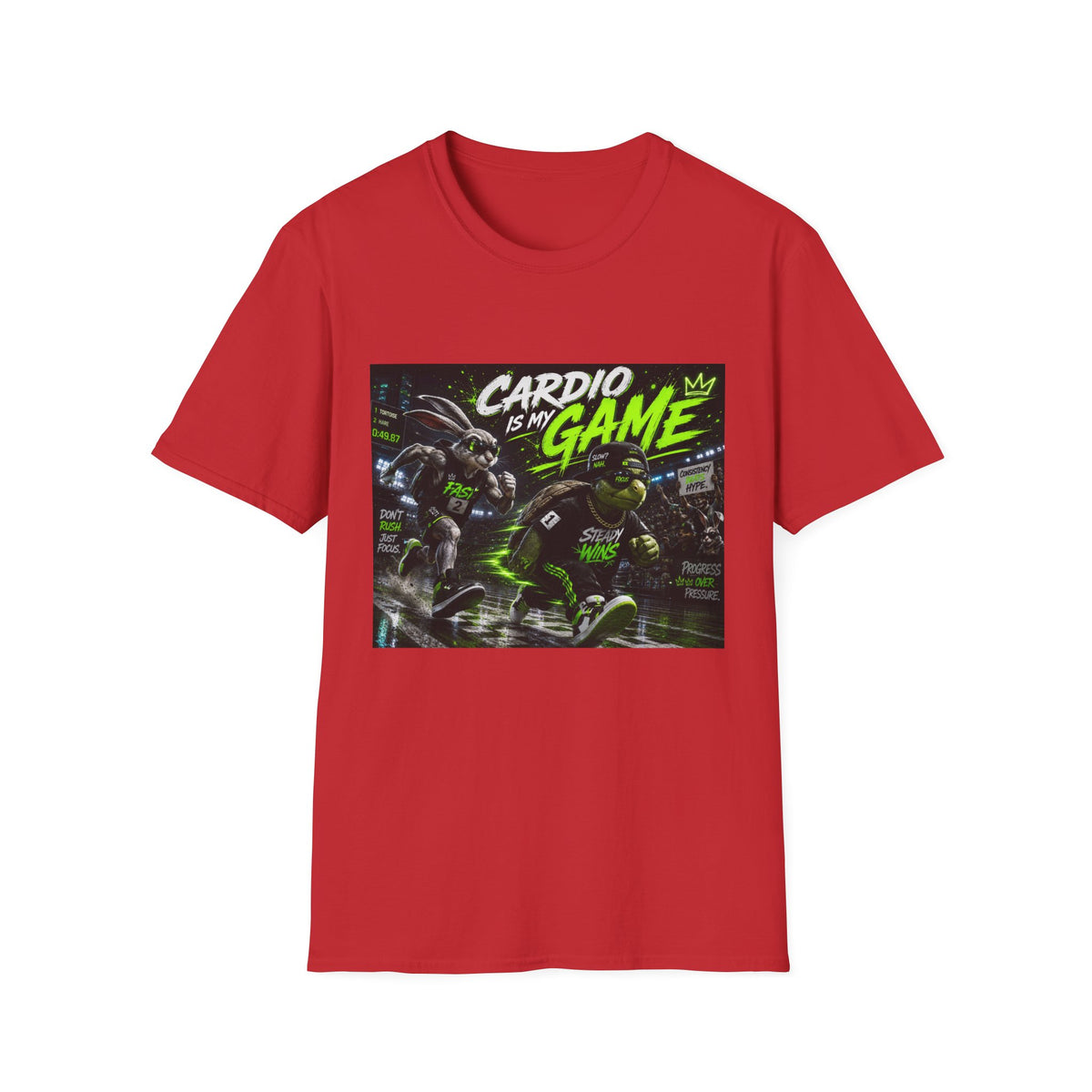 Cardio Is My Game T-Shirt — Neon Fitness Gamer Tee