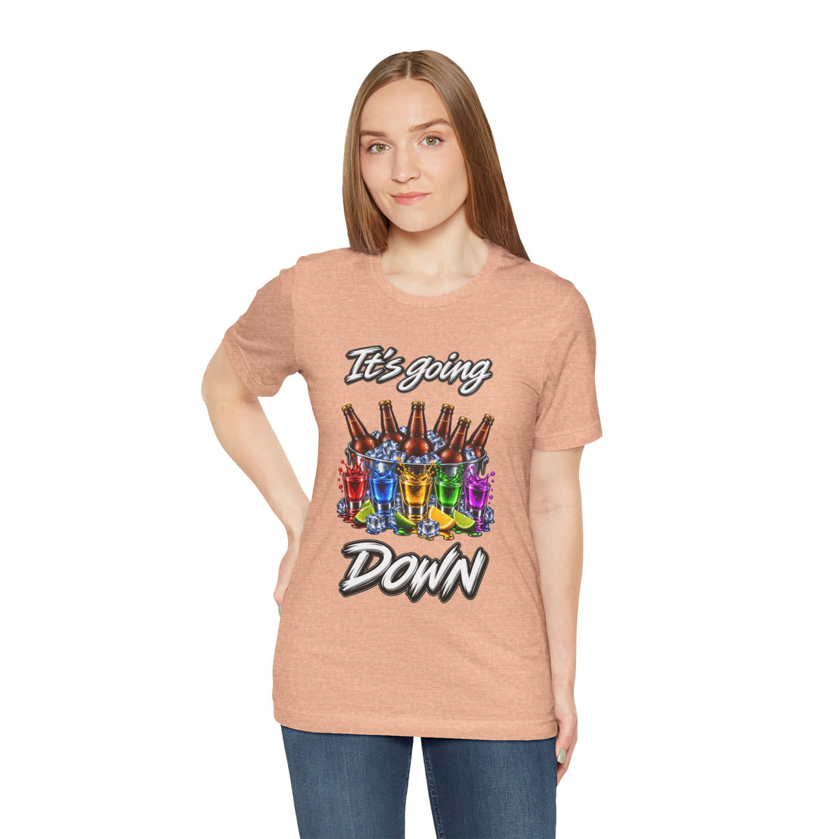 It's Going Down Party T-Shirt — Colorful Bottles and Shots