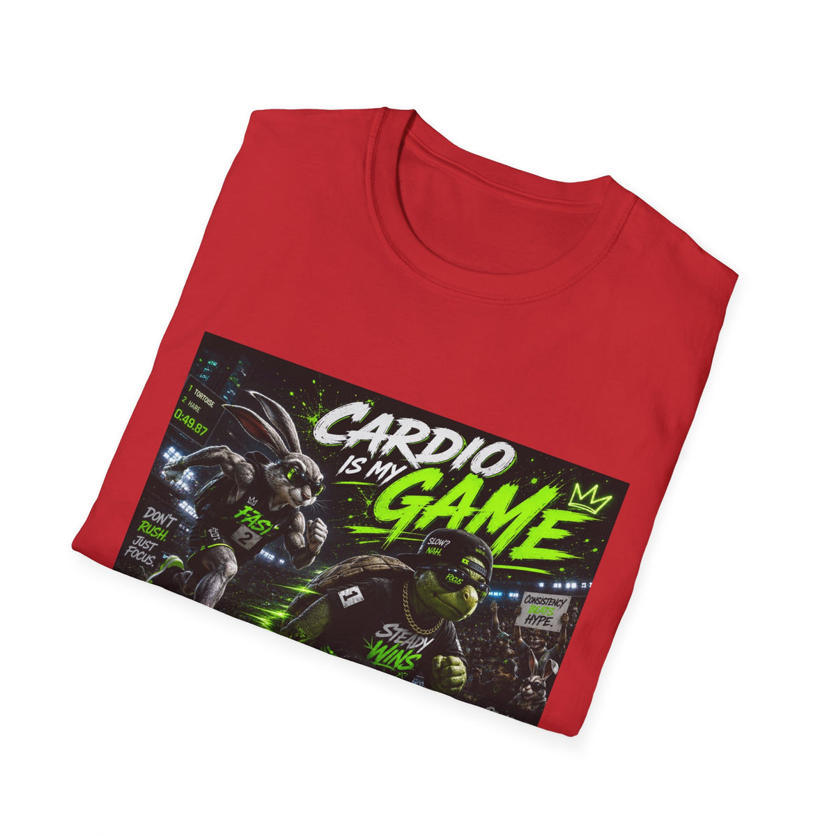 Cardio Is My Game T-Shirt — Neon Fitness Gamer Tee