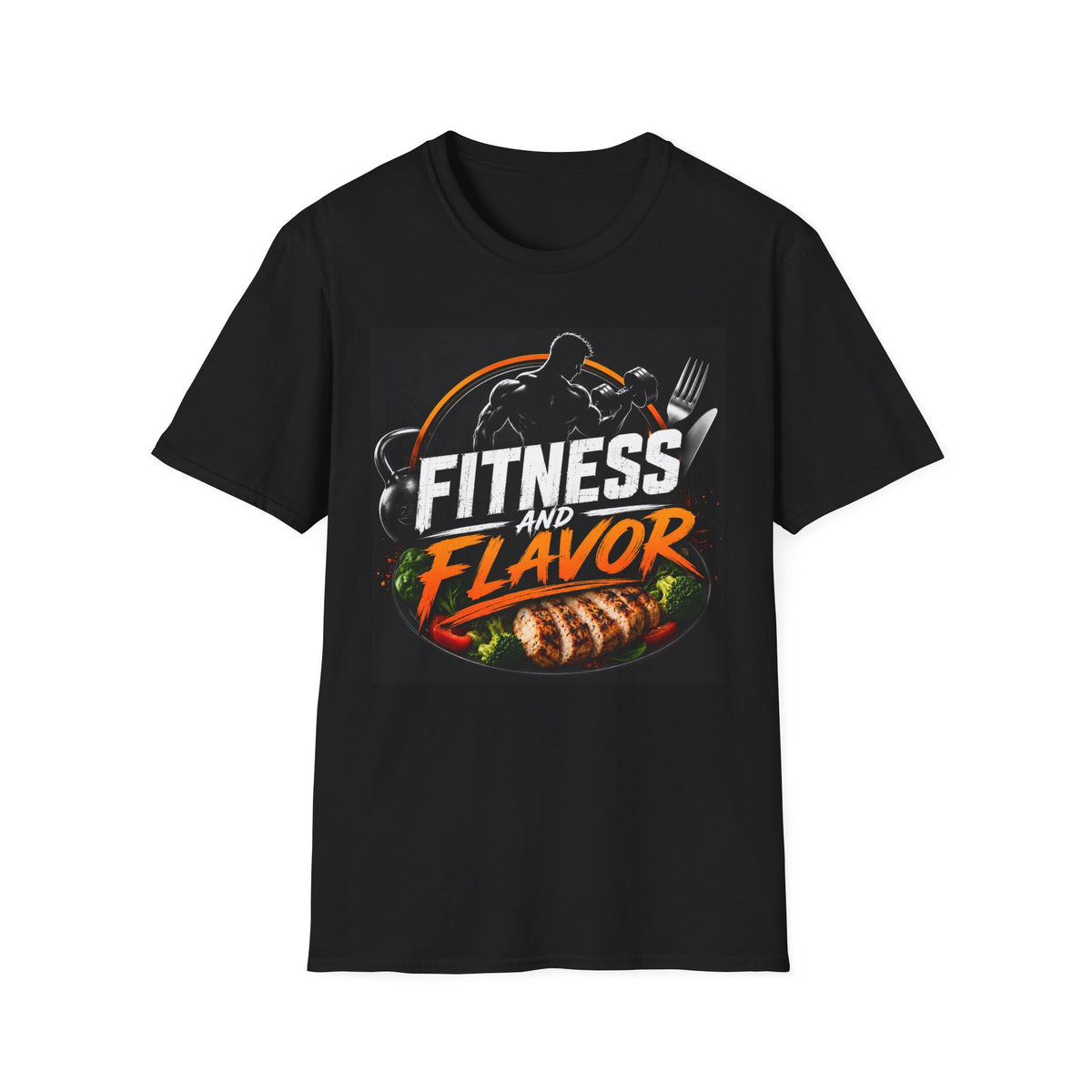 Fitness and Flavor T-Shirt — Gym & Foodie Workout Tee