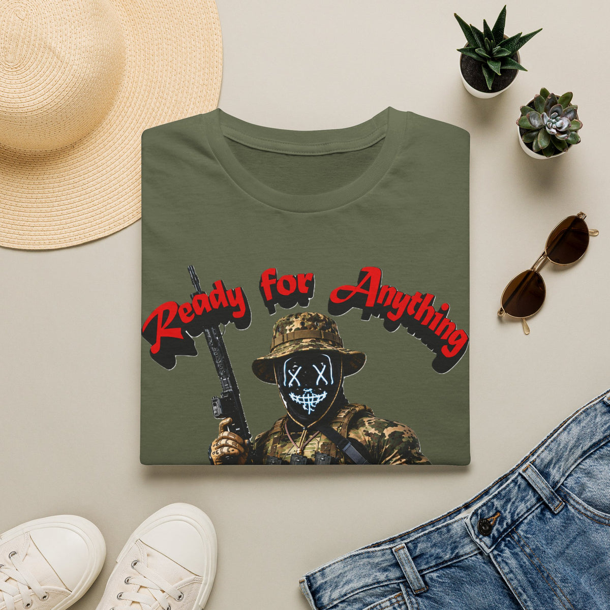 "Ready For Anything" Tactical Soldier Graphic Tee