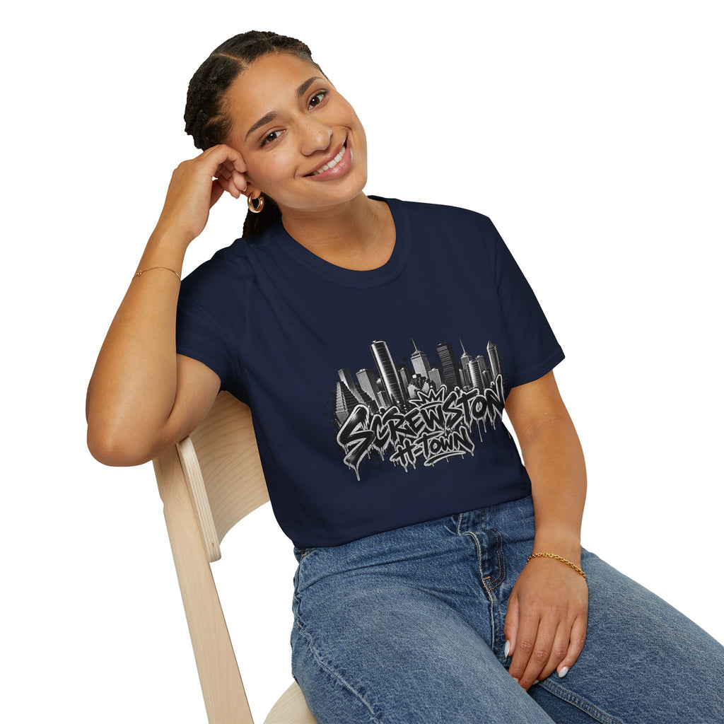 Screwston City  H-Town Skyline Graphic Tee