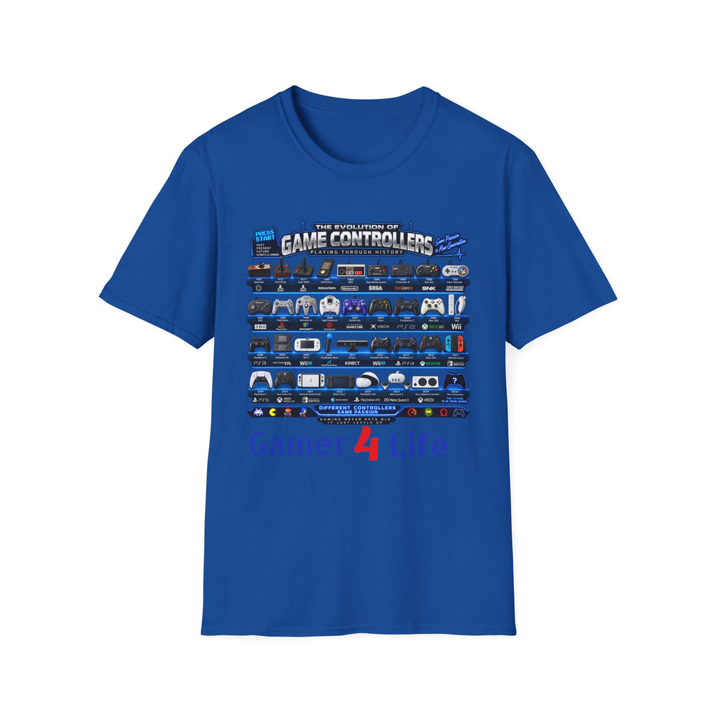 'Gamer 4 Life' Graphic Tee - Game Controllers Evolution