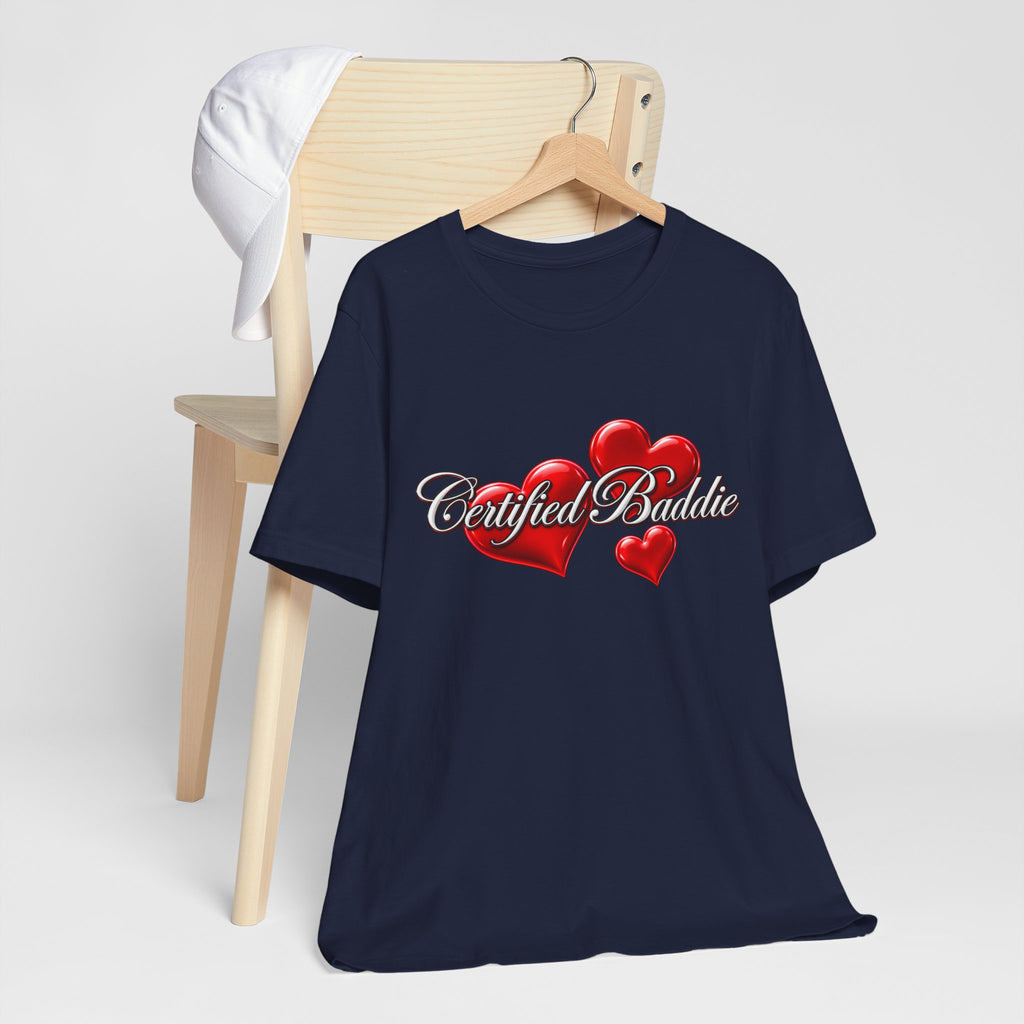 "Certified Baddie" Red Hearts Graphic Tee