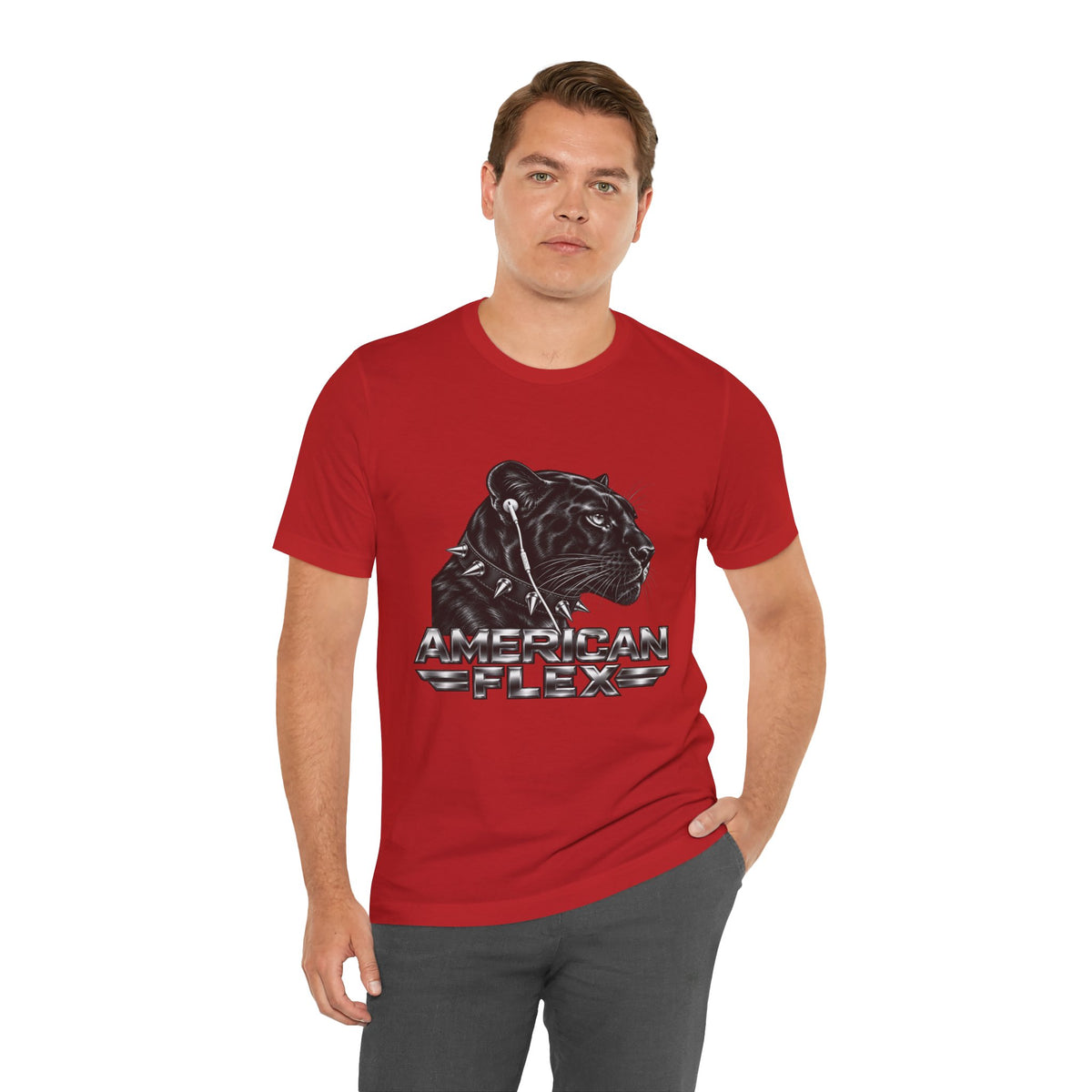American Flex Panther Tee — Retro Logo Graphic T-Shirt