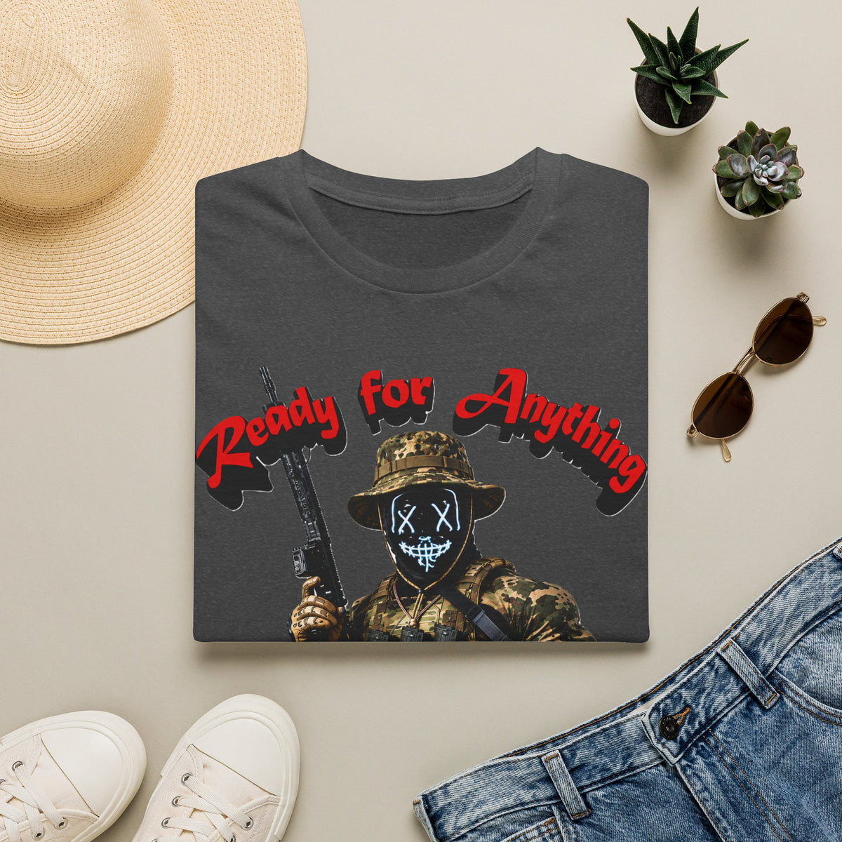 "Ready For Anything" Tactical Soldier Graphic Tee