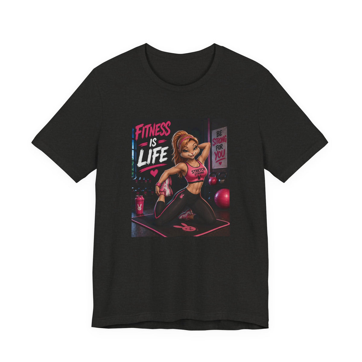 Fitness Is Life Tee — Motivational Gym Workout T-Shirt for Women