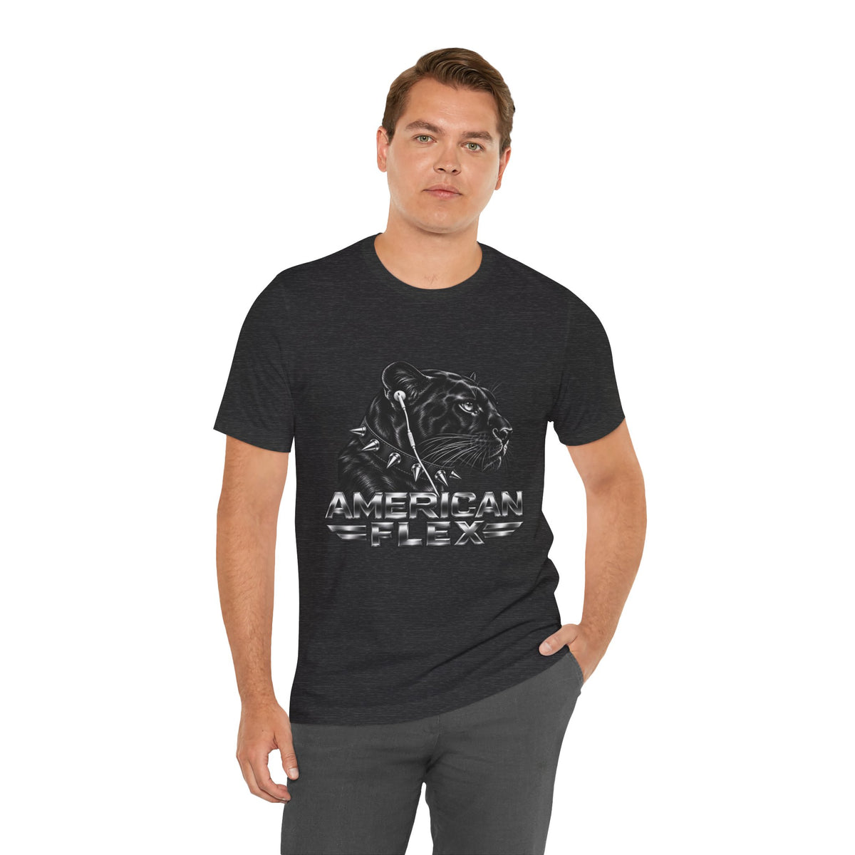 American Flex Panther Tee — Retro Logo Graphic T-Shirt