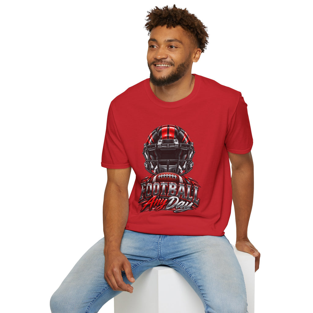 Football Any Day T-Shirt — Helmet Graphic Tee for Football Fans