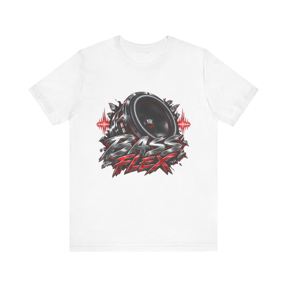 Bass Flex T-Shirt – Car Audio Subwoofer Graphic Tee
