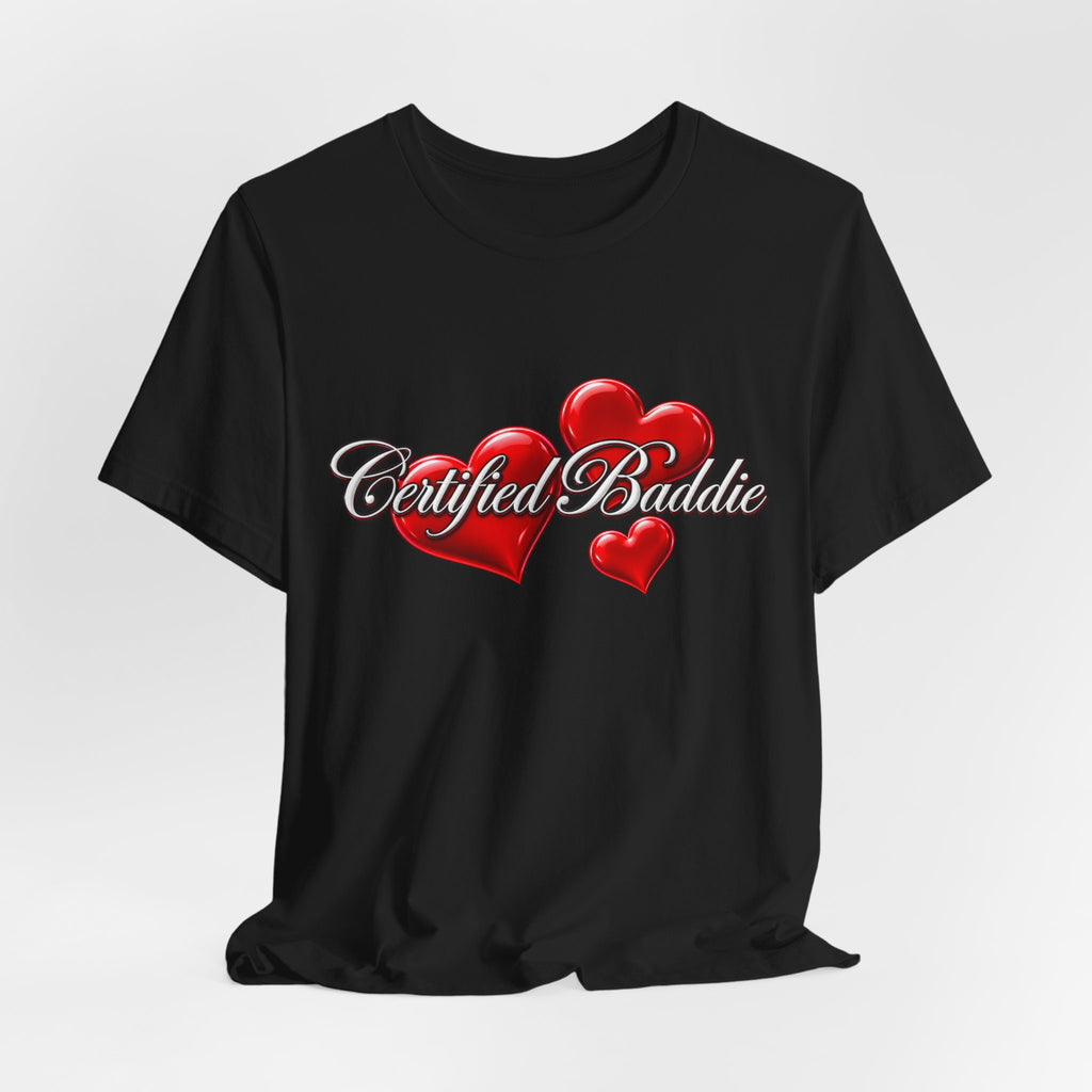 "Certified Baddie" Red Hearts Graphic Tee