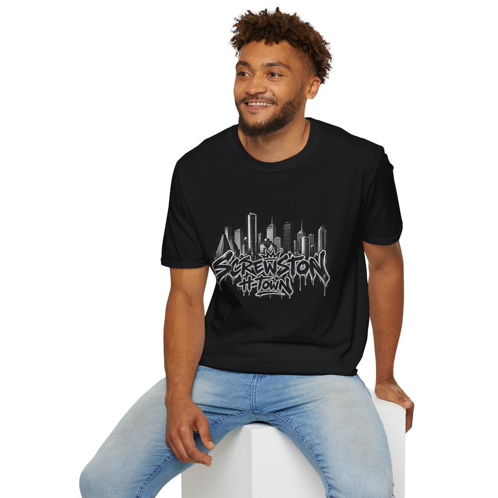 Screwston City  H-Town Skyline Graphic Tee