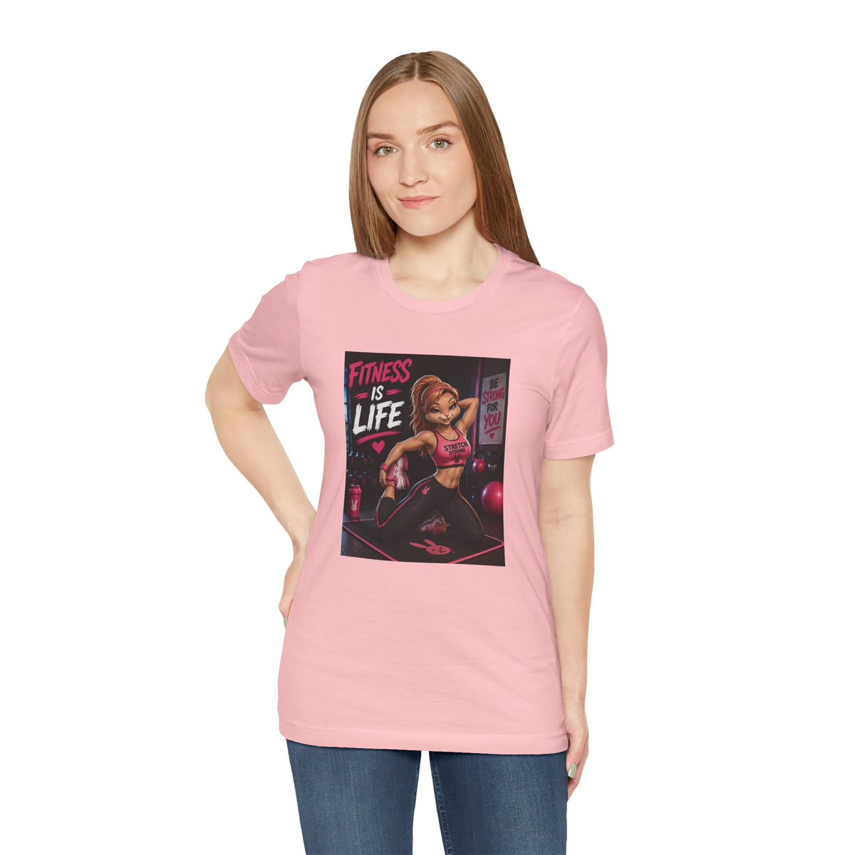 Fitness Is Life Tee — Motivational Gym Workout T-Shirt for Women