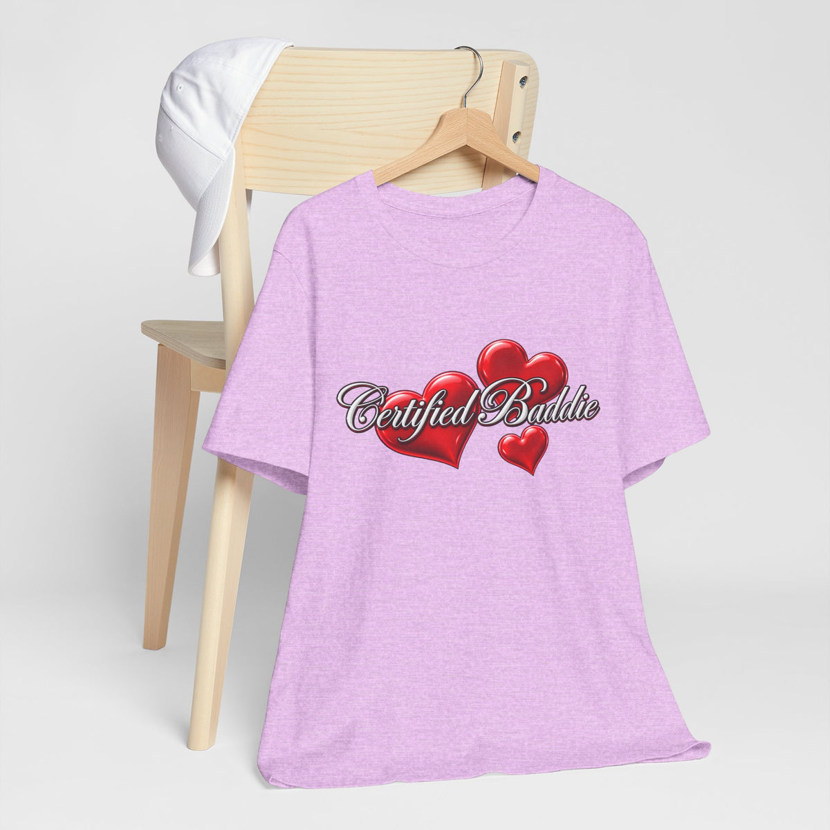 "Certified Baddie" Red Hearts Graphic Tee