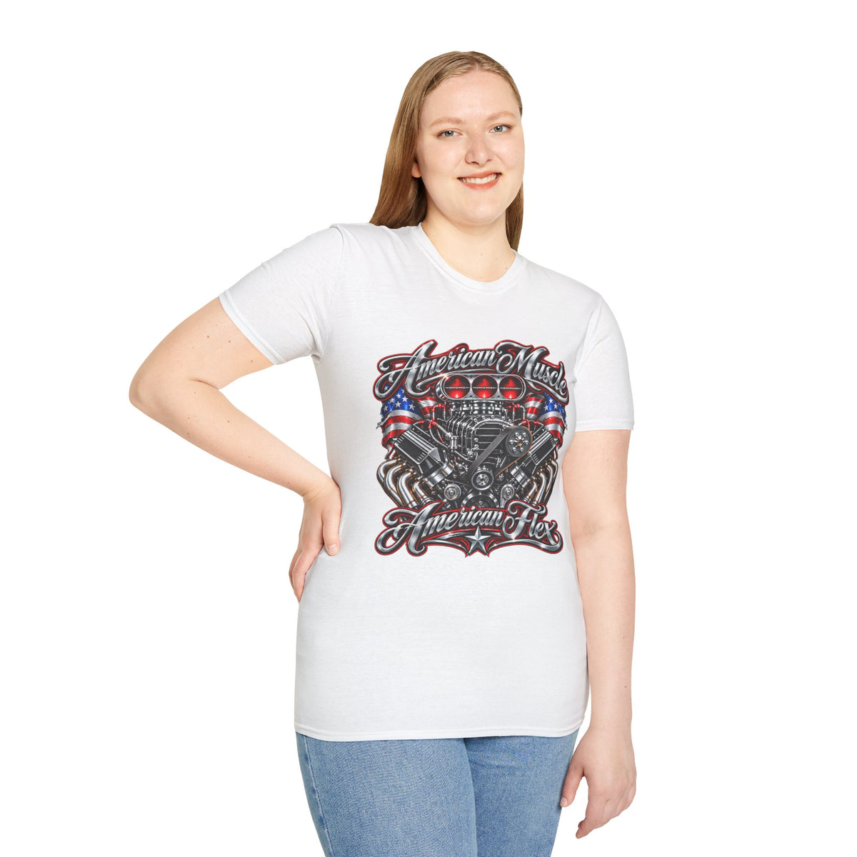 American Muscle Engine Graphic Tee