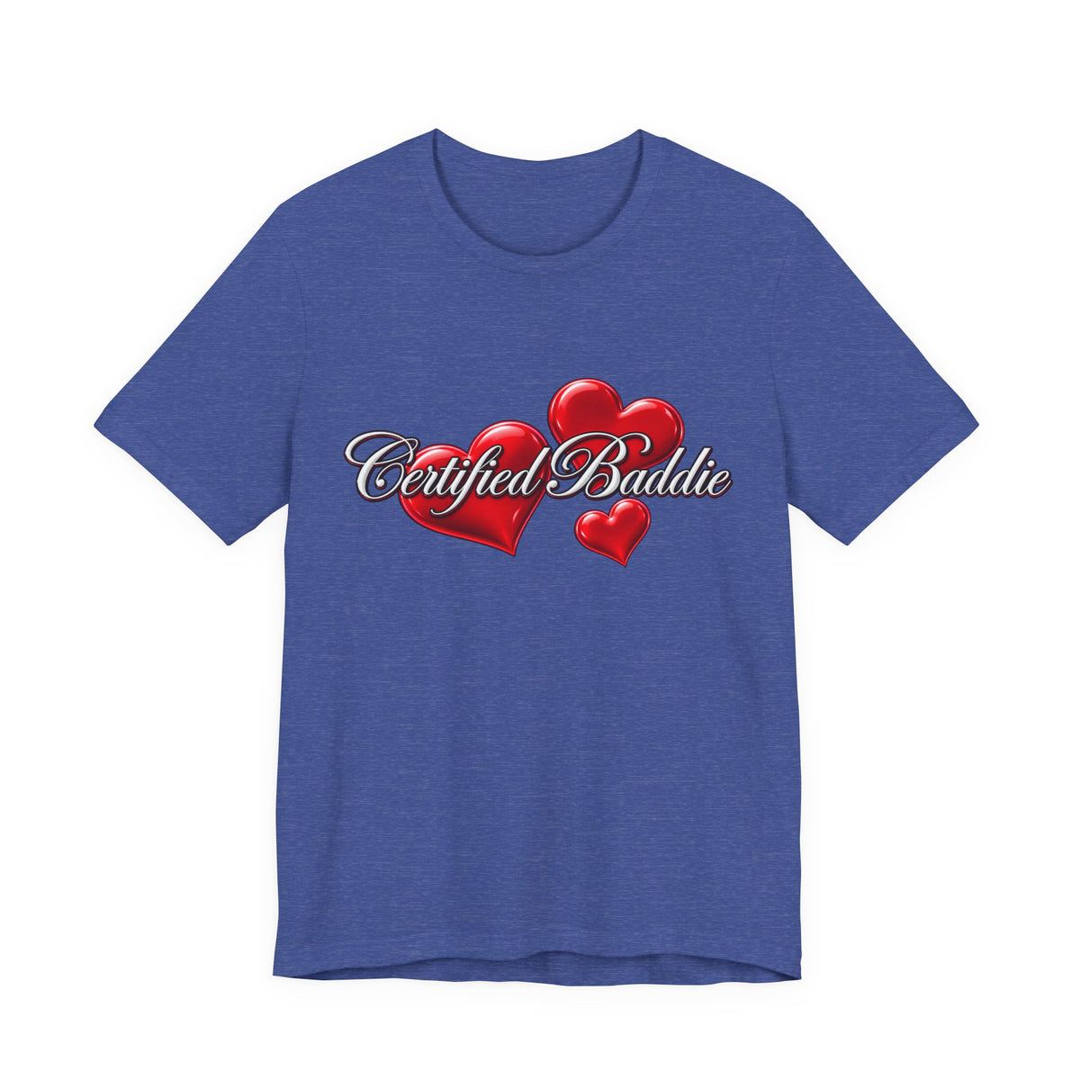"Certified Baddie" Red Hearts Graphic Tee