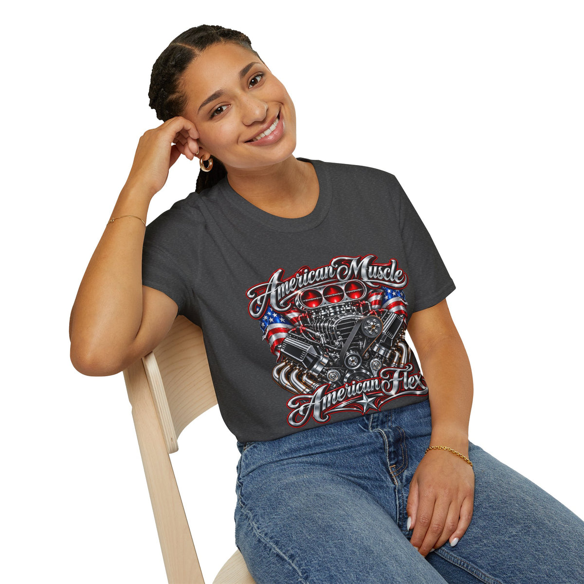 American Muscle Engine Graphic Tee