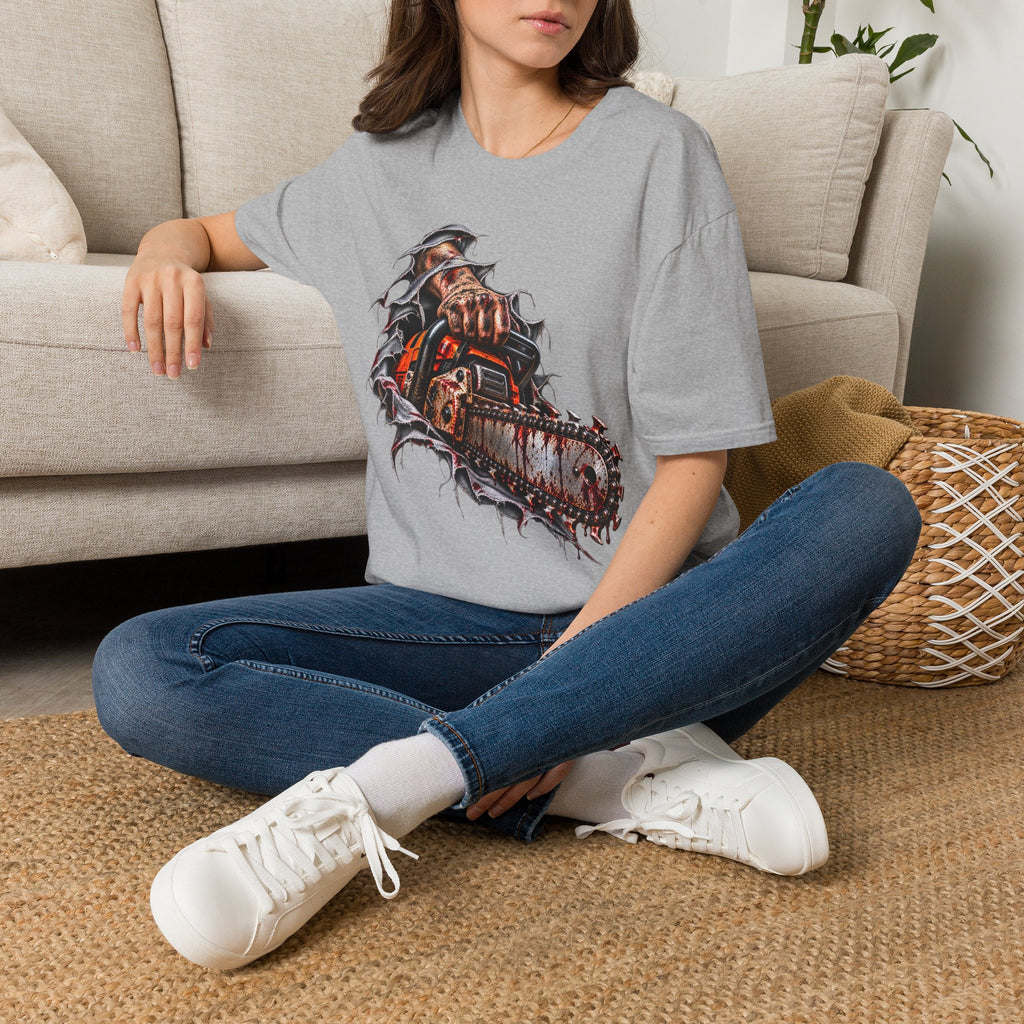 Chainsaw Carving T-Shirt — Horror Graphic Tee
