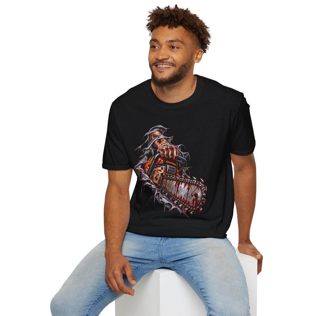 Chainsaw Carving T-Shirt — Horror Graphic Tee