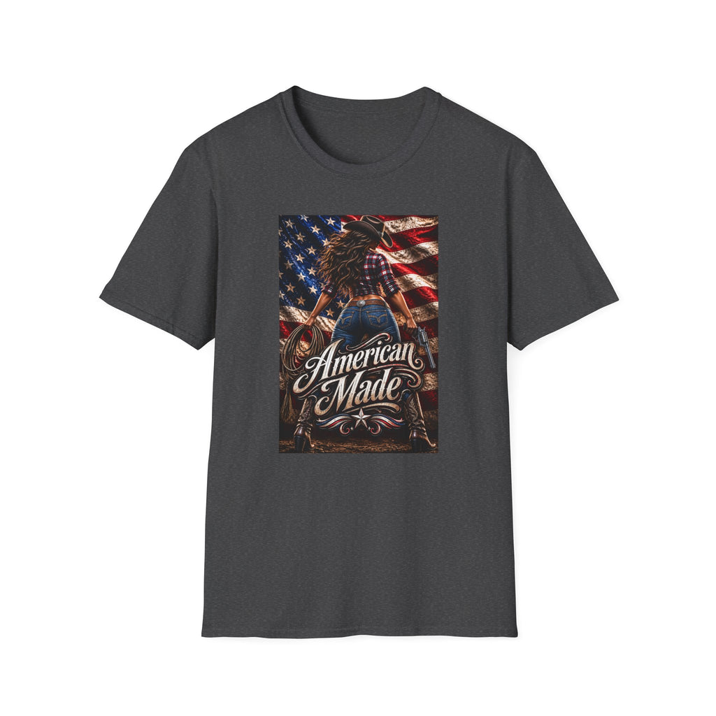 American Made Tee — Patriotic Cowgirl Flag T-Shirt