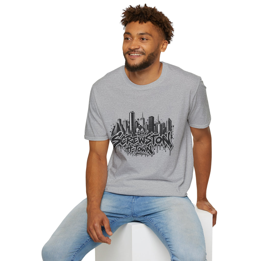 Screwston City  H-Town Skyline Graphic Tee