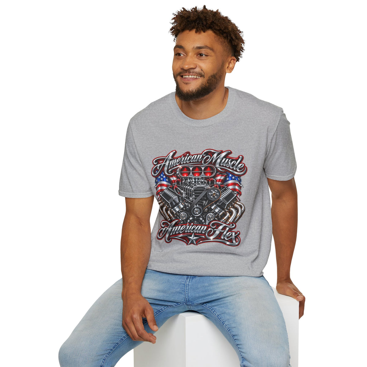 American Muscle Engine Graphic Tee