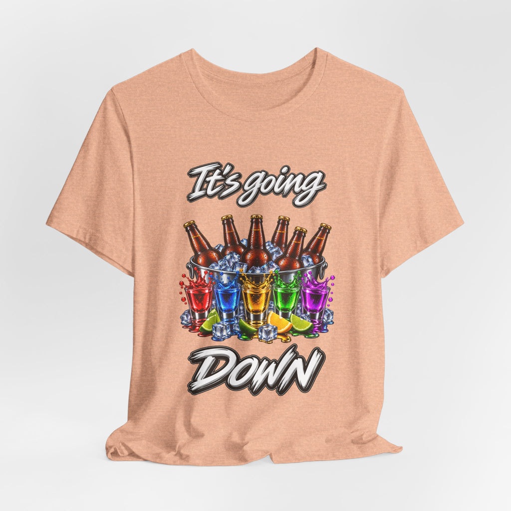 It's Going Down Party T-Shirt — Colorful Bottles and Shots