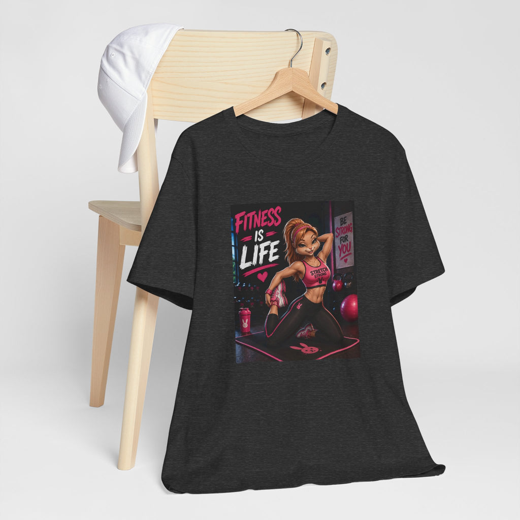 Fitness Is Life Tee — Motivational Gym Workout T-Shirt for Women