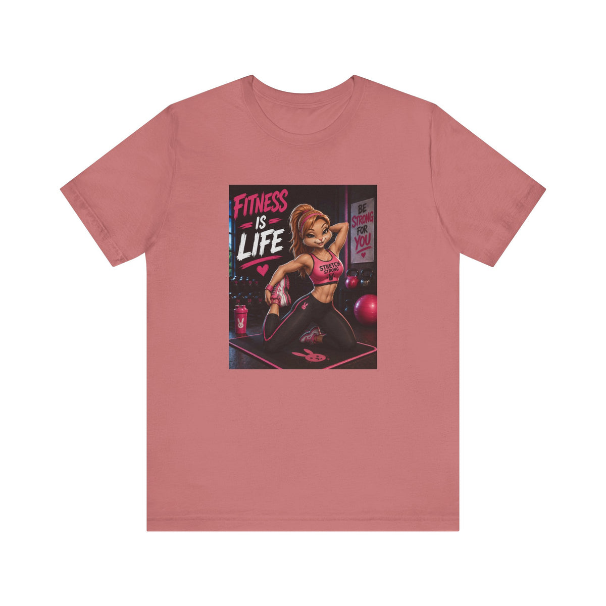 Fitness Is Life Tee — Motivational Gym Workout T-Shirt for Women